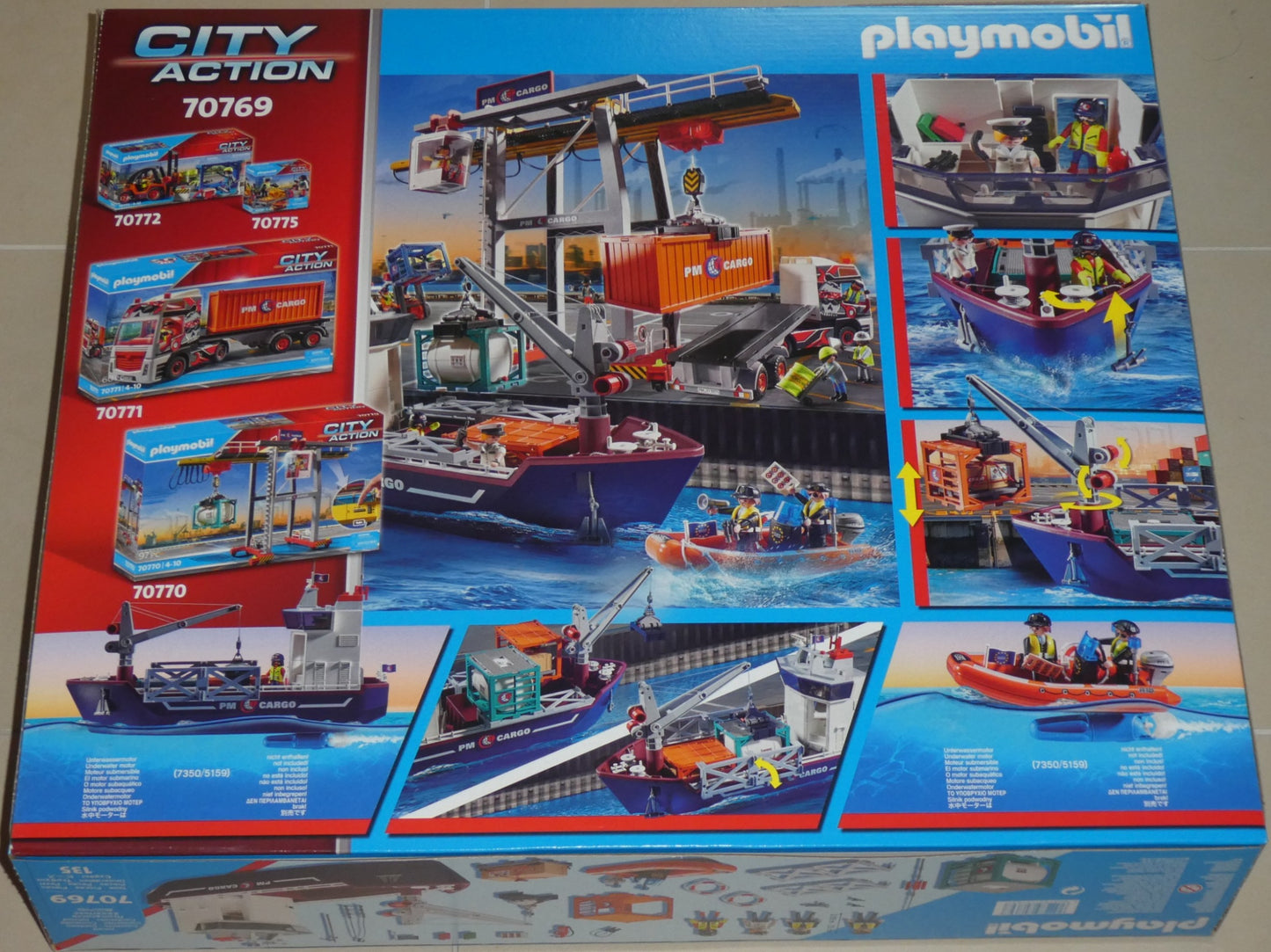 Playmobil 70769 Großes Containerschiff mit Zollboot