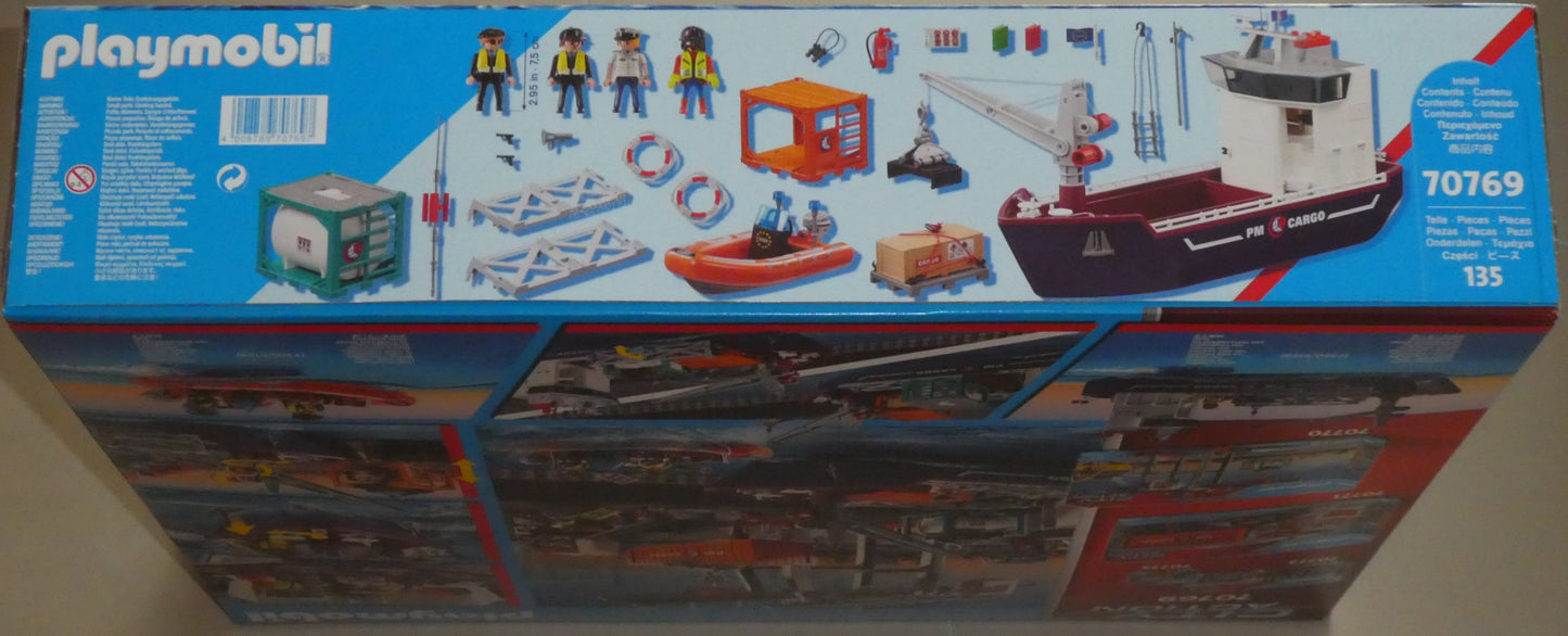 Playmobil 70769 Großes Containerschiff mit Zollboot