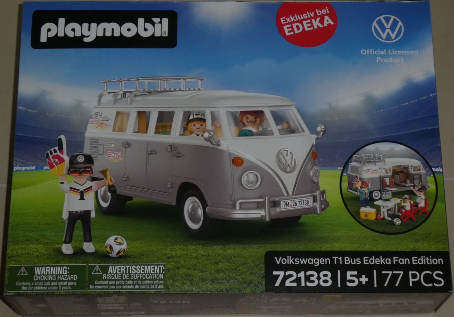 Playmobil 72138 Volkswagen T1 Bus - EDEKA Fan-Edition