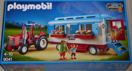 Playmobil 9041 Circus Roncalli Traktor mit Wohnwagen