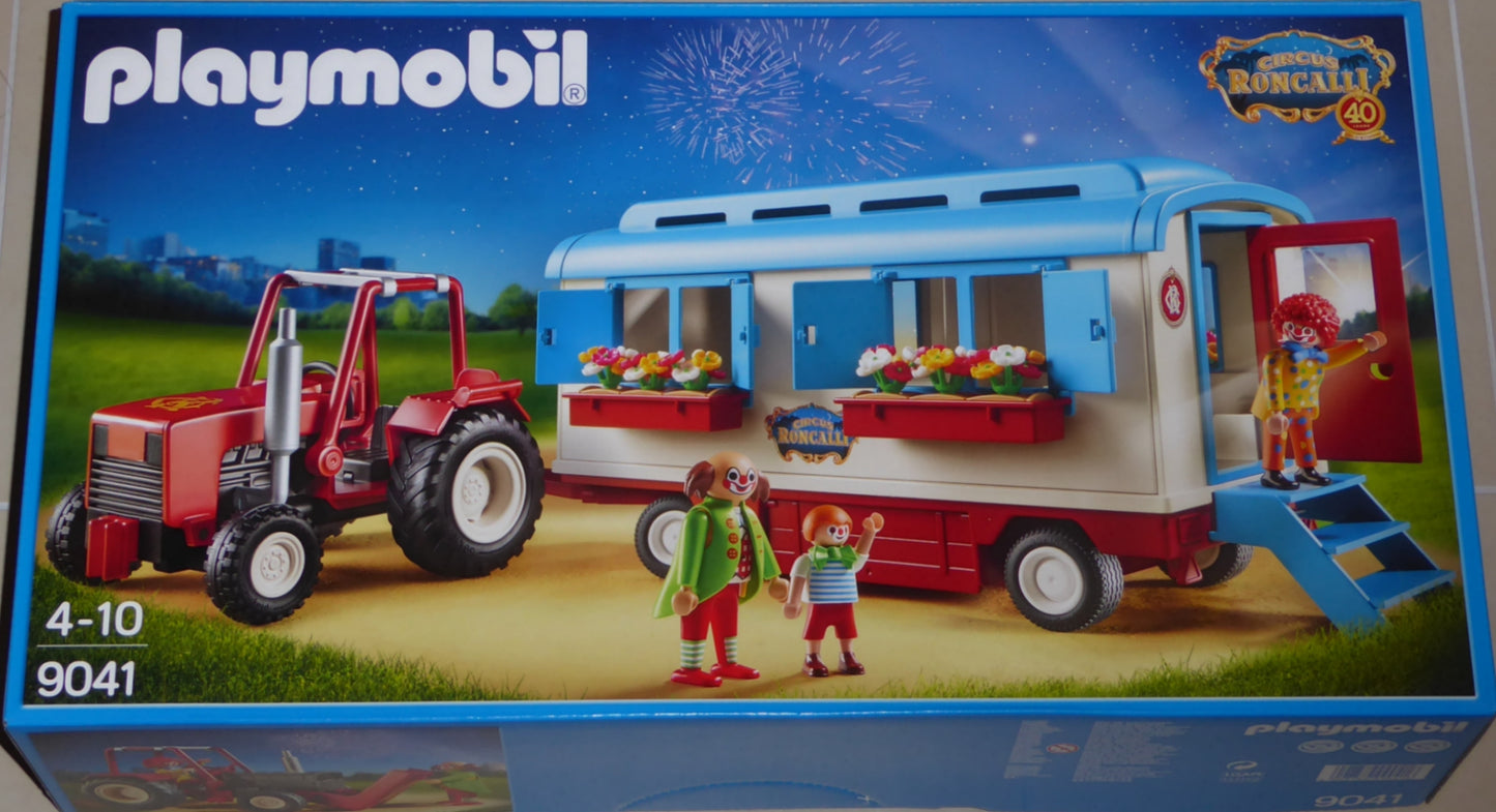 Playmobil 9041 Circus Roncalli Traktor mit Wohnwagen