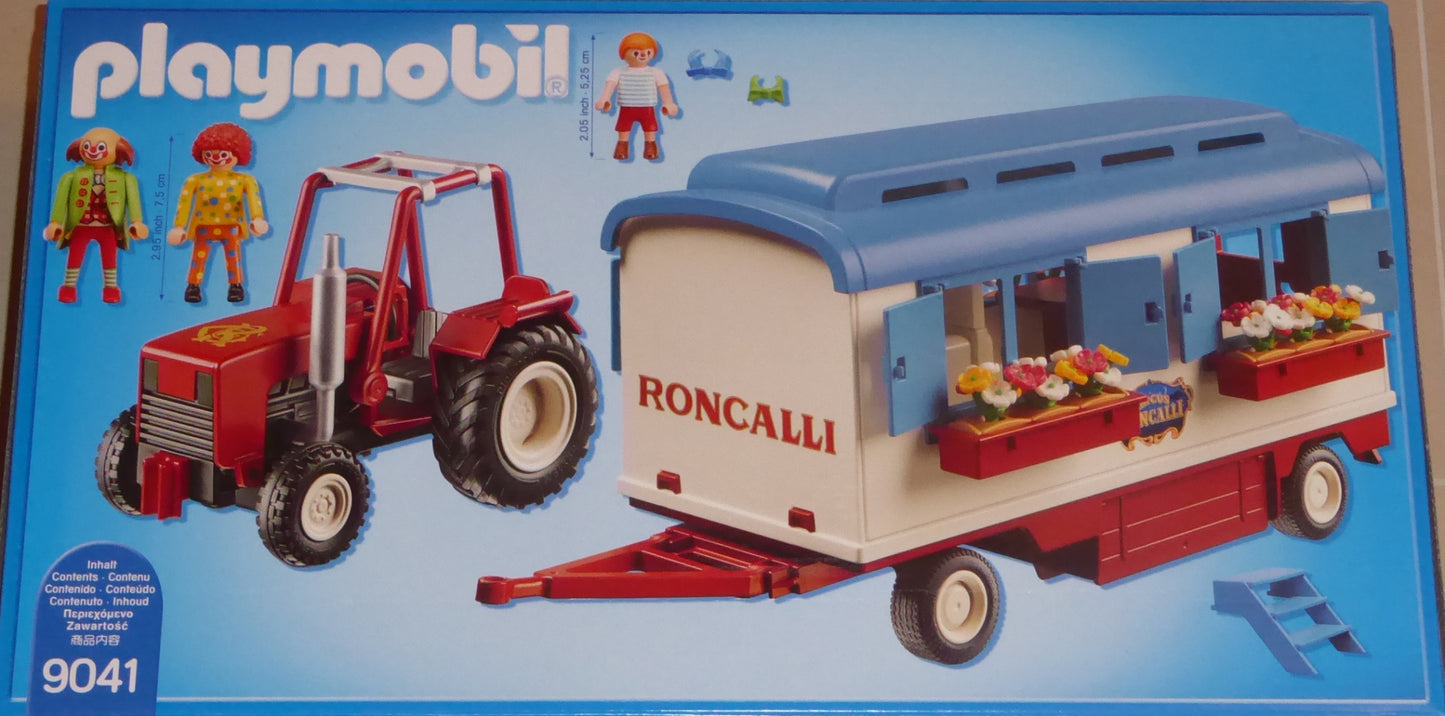 Playmobil 9041 Circus Roncalli Traktor mit Wohnwagen